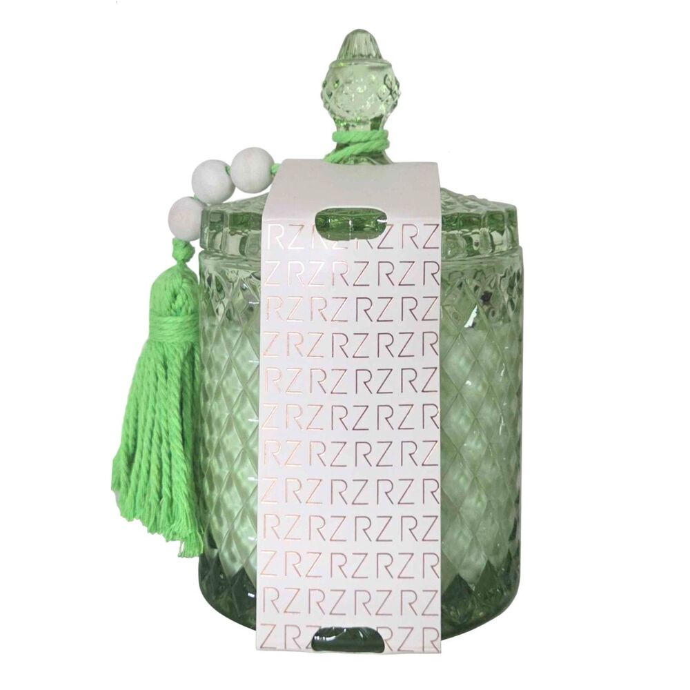 NEW Rachel Zoe Lime Basil + Mandarin Crystal Glass Jar Scented Candle 14oz